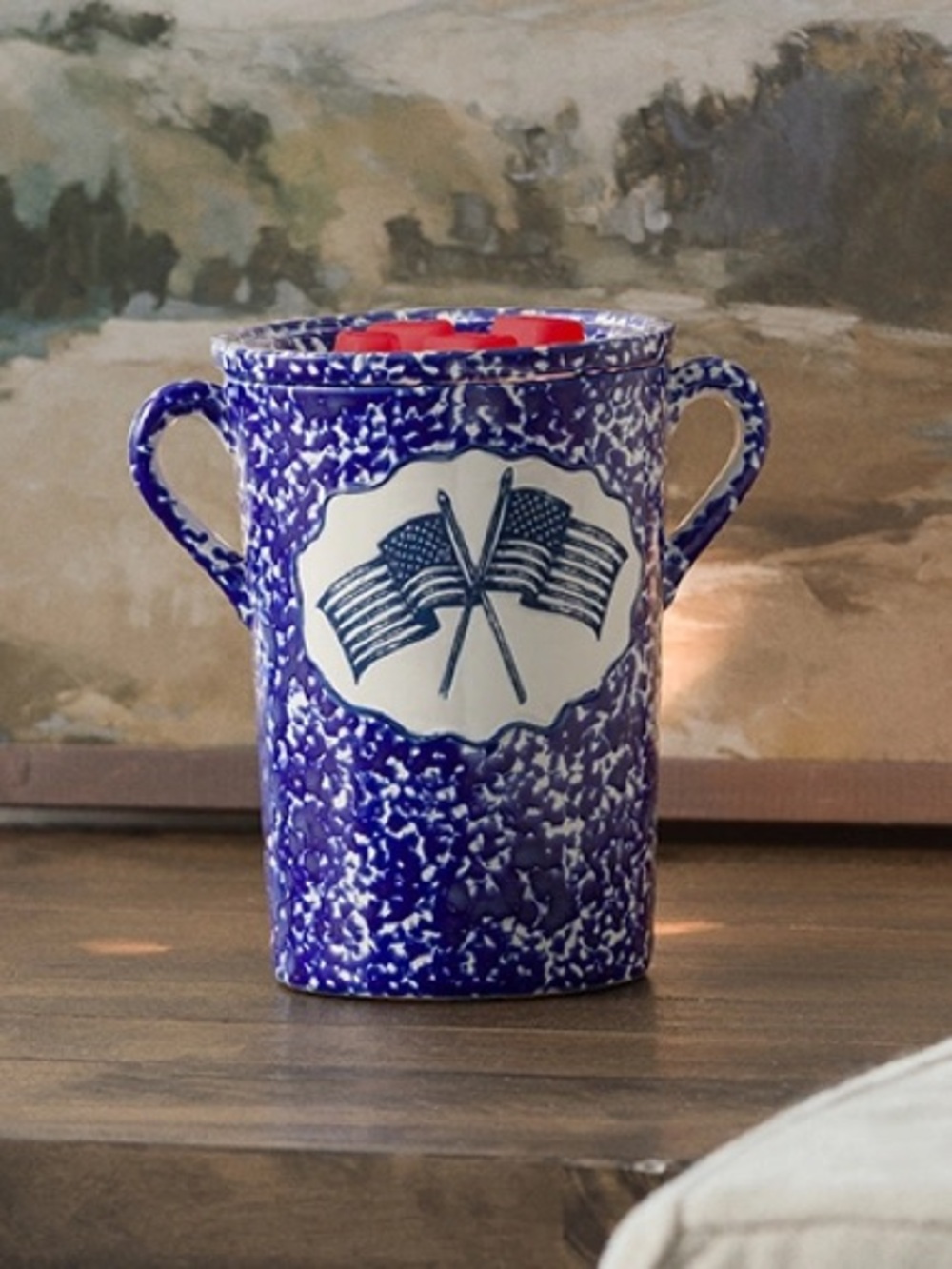 Scentsy 🇺🇸 OLD GLORY Warmer Ceramic wax melts Patriotic  Americana 🇺🇸